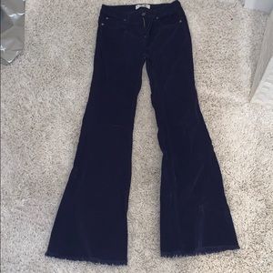 Navy Blue Free people Corduroy Flare pants.